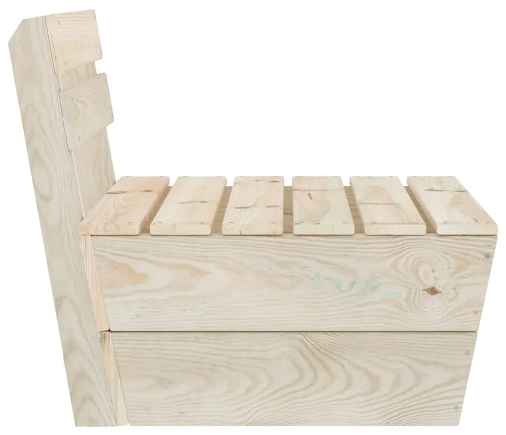 Set mobilier de gradina, 2 piese, lemn de molid tratat 1, Canapea de mijloc + masa