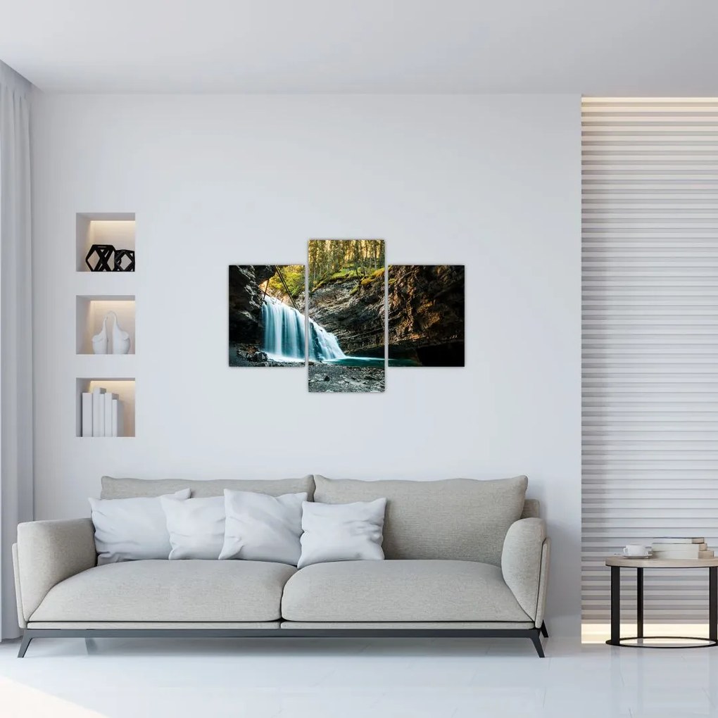 Tablou cu cascada de pădure (90x60 cm)