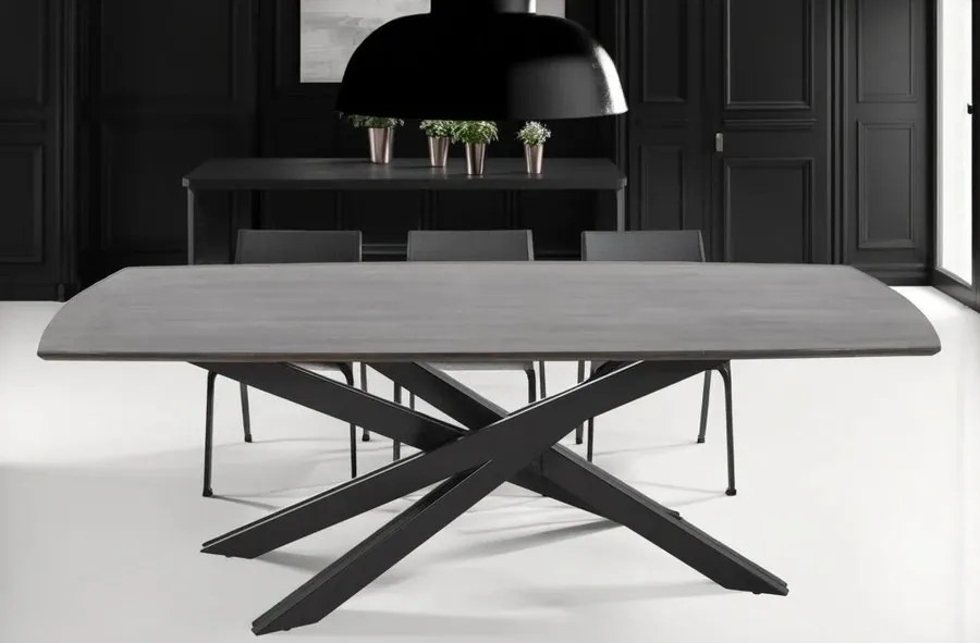 Masa de sufragerie, Lemn de mango, Maro inchis, SIGNUM 220cm