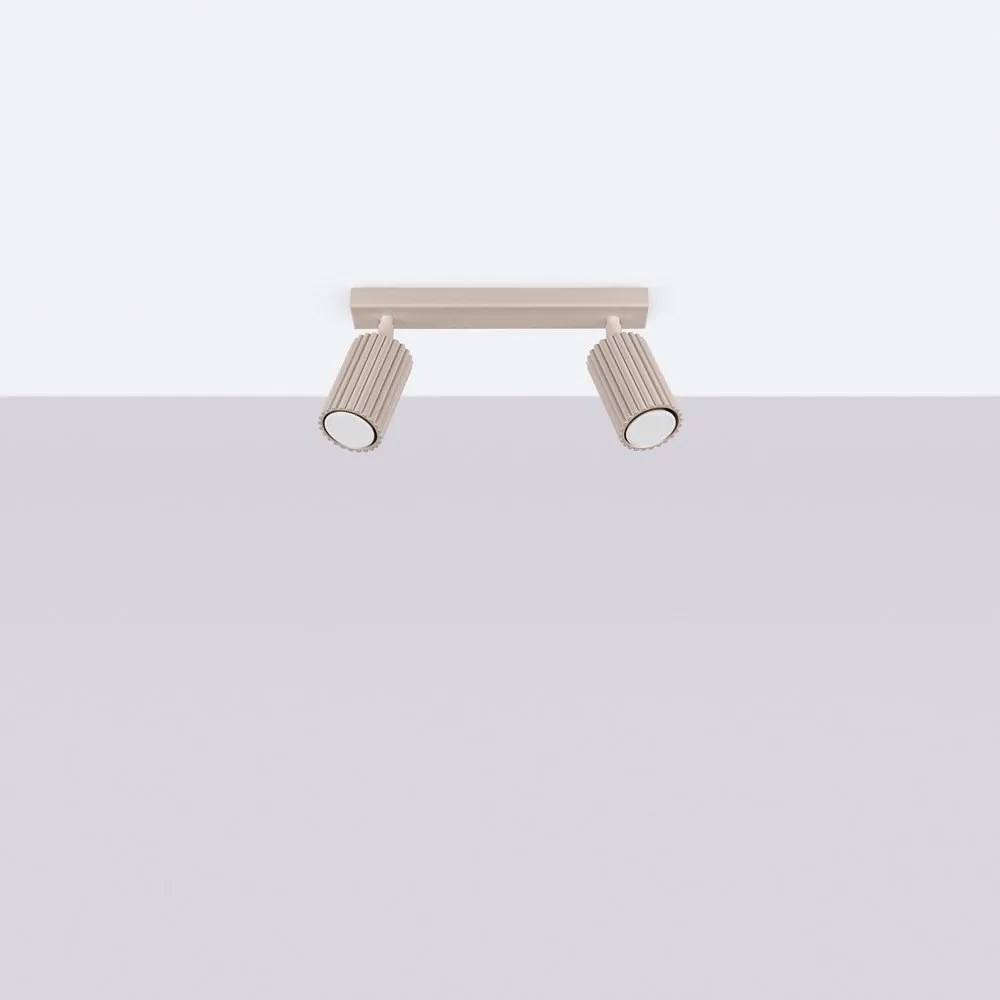 Spot taupe din metal 6,5x30 cm Gleam – Sollux