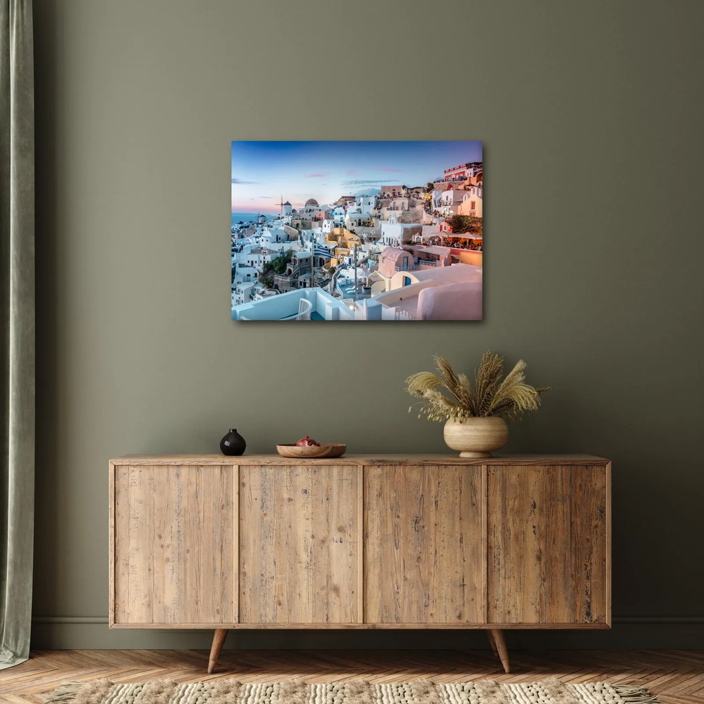 Tablou - Amurg în Santorini (70x50 cm)