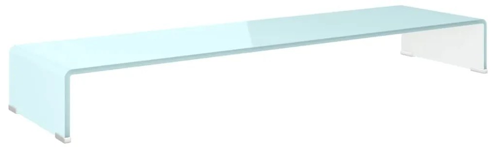 244148 vidaXL Stativ TV/Suport monitor, sticlă, verde, 110 x 30 x 13 cm