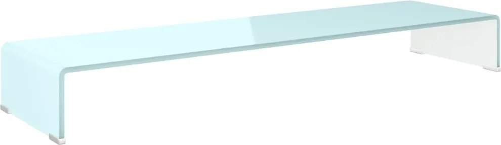 vidaXL Stativ TV/Suport monitor, sticlă, verde, 110 x 30 x 13 cm