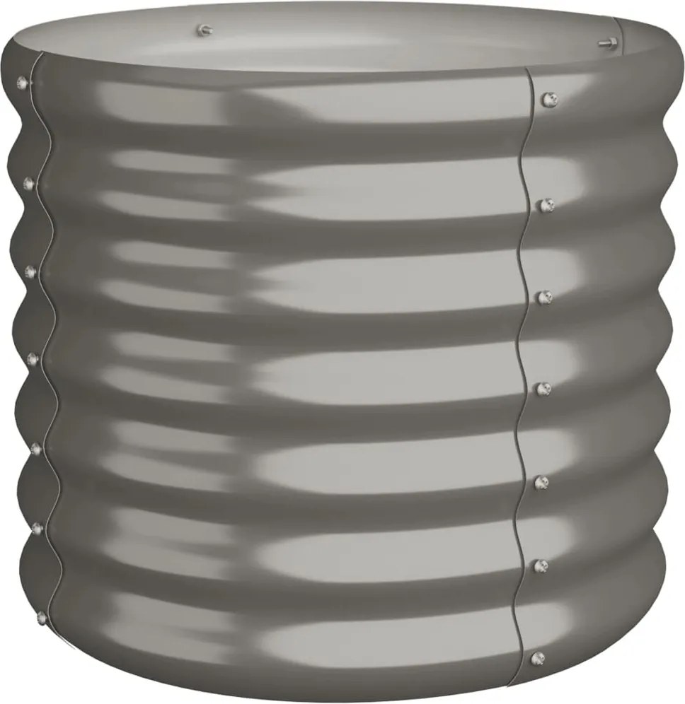 vidaXL Jardinieră grădină gri 40x40x36 cm oțel galvanizat