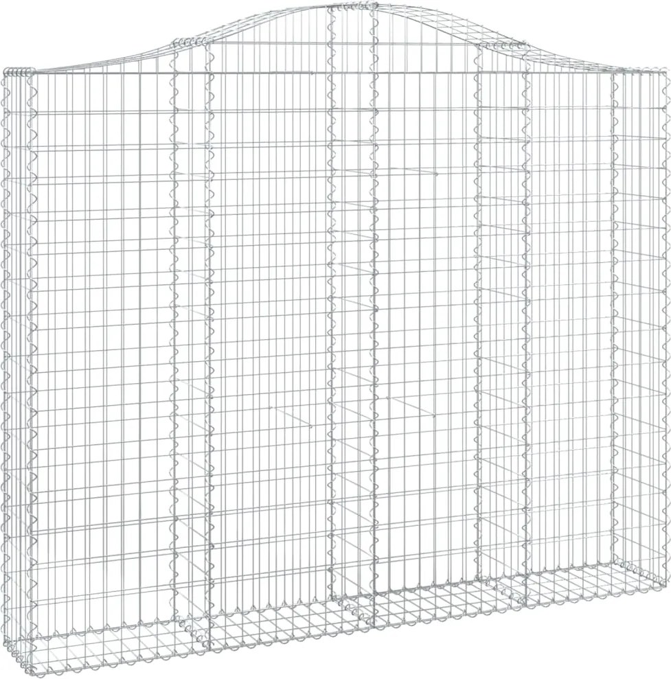 vidaXL Coș gabion arcuit 200x30x160/180 cm fier galvanizat