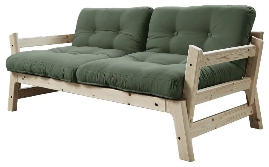 Canapea variabilă KARUP Design Step Natural, verde