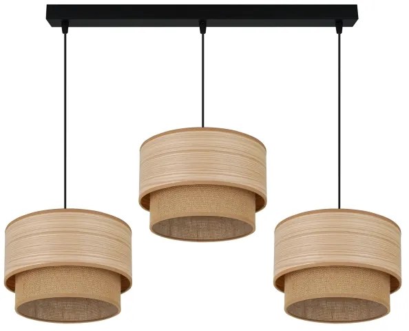 Brilagi - Candelabru pe cablu MONTANA BOHO 3xE27/15W/230V maro/negru