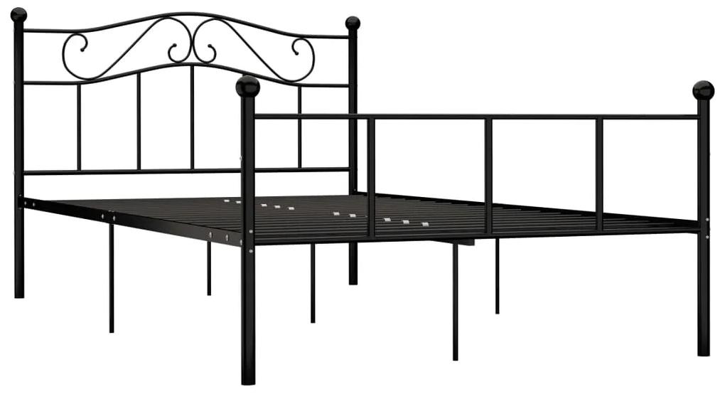 284527 vidaXL Cadru de pat, negru, 160 x 200 cm, metal