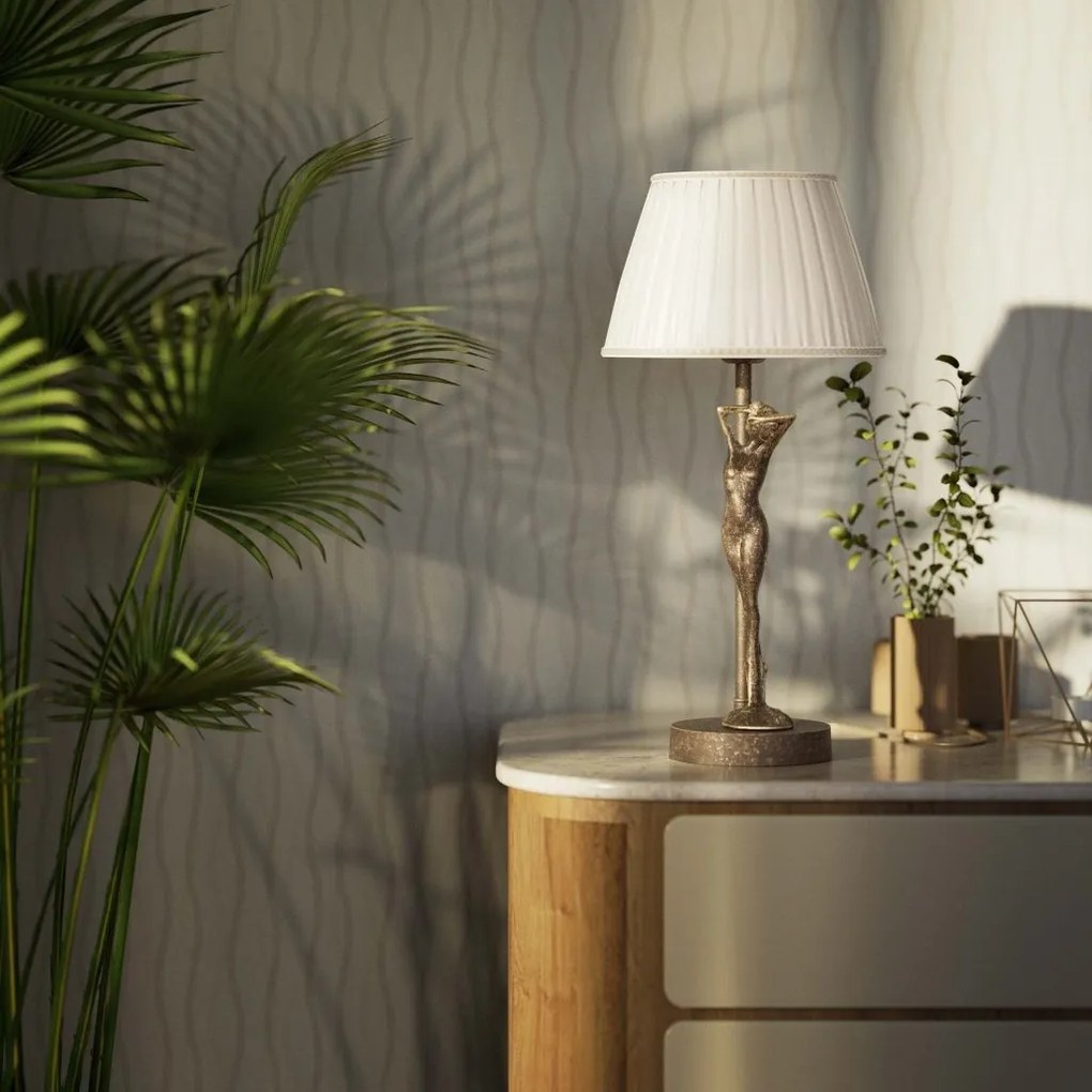 Lampa de masa figura feminina din alama Donne