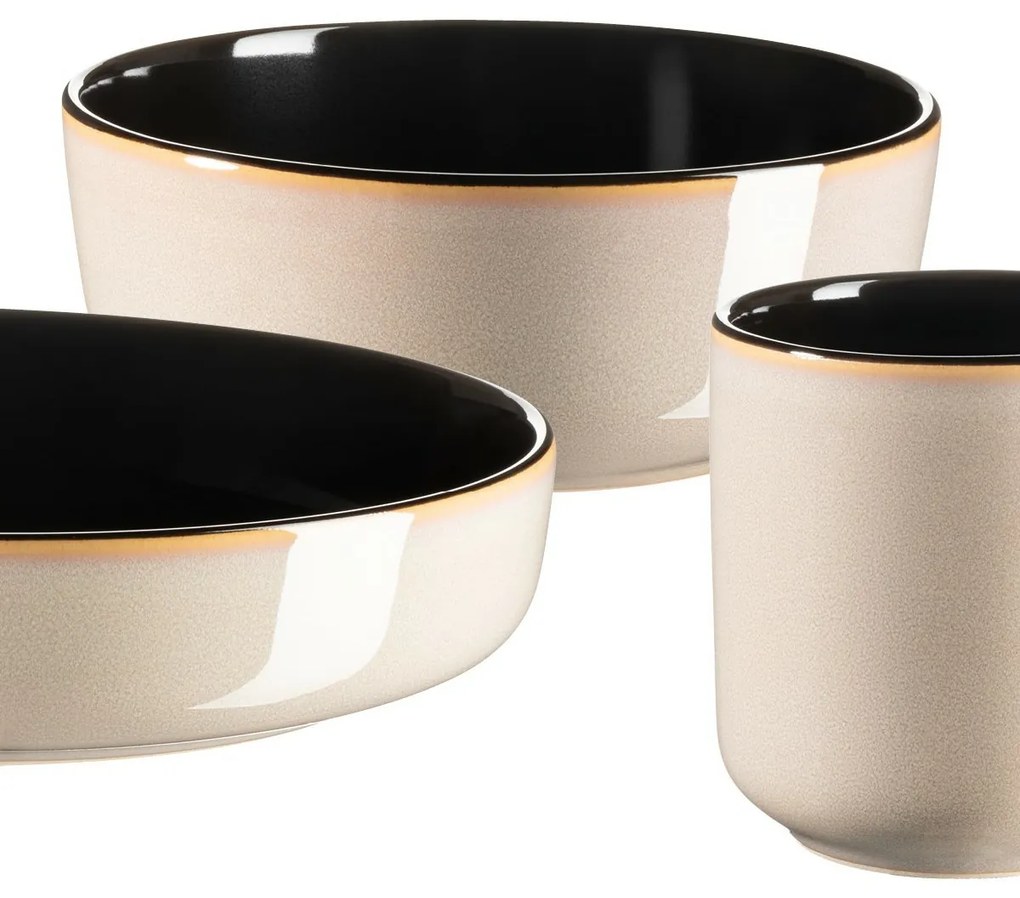 Set de masă Mäser 10 piese ALENIA, bej