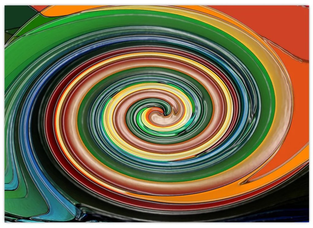Tablou abstract - spirala colorata (70x50 cm)