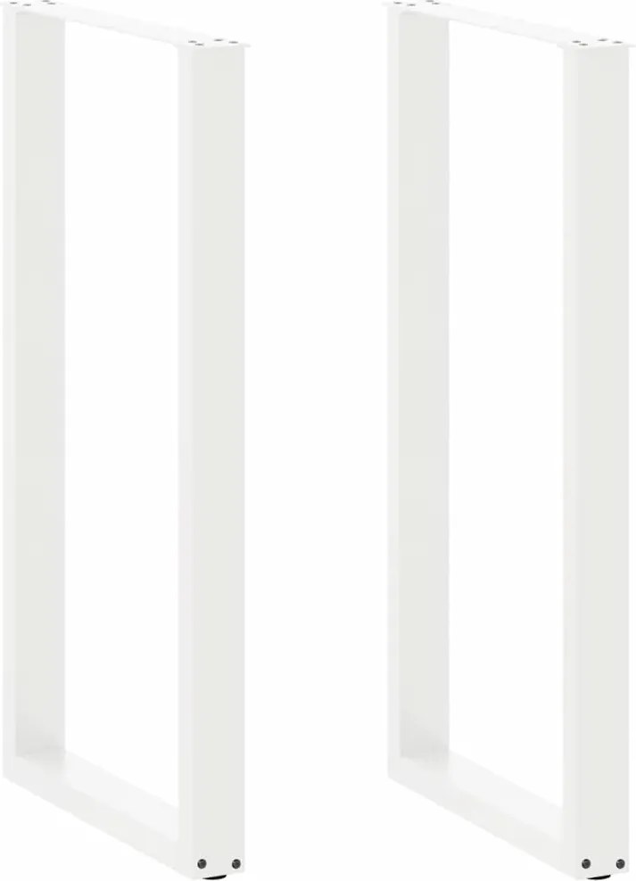 vidaXL Picioare de masă de bar în formă de U, 2 buc., alb, 60 x (110-111) cm, oțel