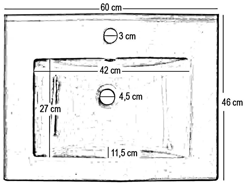 Mobilier complet de baie Porto 60 în culoarea stejarului rustic antracit