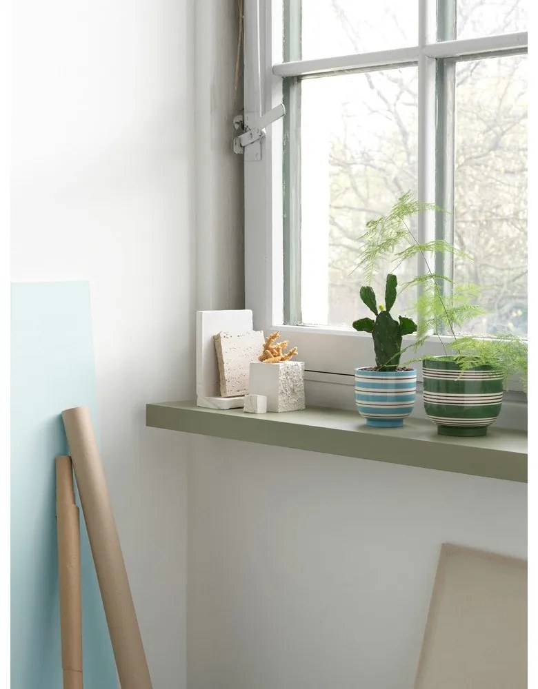 Vas ceramic Kähler Design, ø 12 cm, albastru-alb