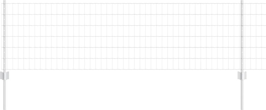 vidaXL Gard cu Stâlp Argintiu 0,6 x 25 m Oțel