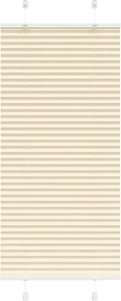 vidaXL Jaluzea plisată Crem 65x150 cm Lățime țesătură 64,4 cm