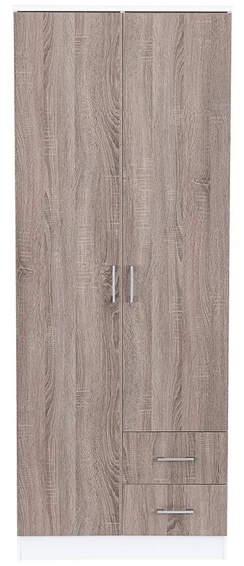 Dulap Miami 80x205 cm stejar York-alb