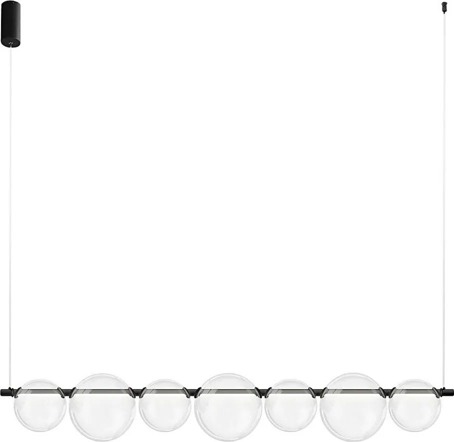 Lustră LED pe cablu ATOLA LED/19W/230V negru/transparent