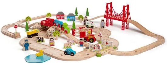 Circuit auto si feroviar (80 piese)