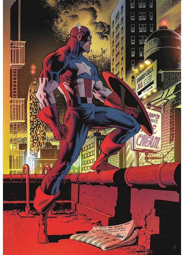 Avengers Captain America Puzzle Compact 1000 de piese Clementoni