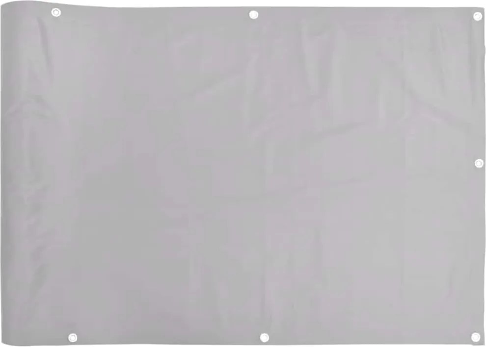 vidaXL Paravan de balcon, gri, 400x75 cm, PVC