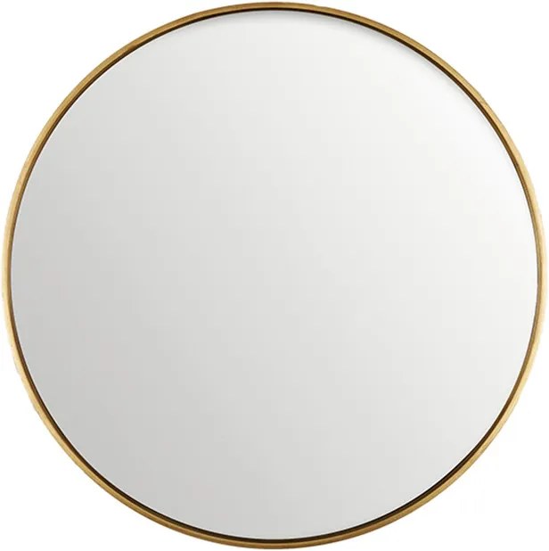 Oglinda rotunda neagra din MDF si sticla 80 cm Antique Gold Lifestyle Home Collection