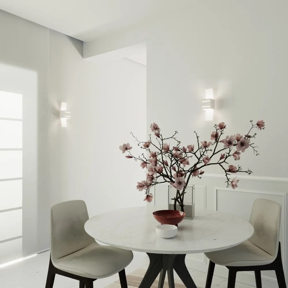 Aplică de perete albă Carlo – Sollux