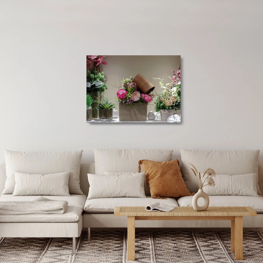 Tablou pe sticlă -Trandafir pentru tine (70x50 cm)