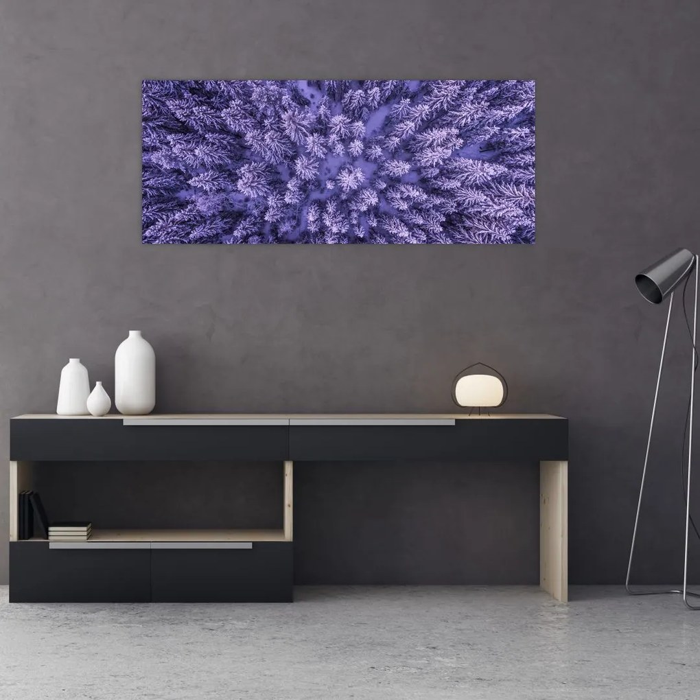 Tablou cu copacii înzăpeziți (120x50 cm)