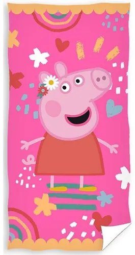 Prosop pentru copii Piglet Pepina Colourful World, 70 x 140 cm