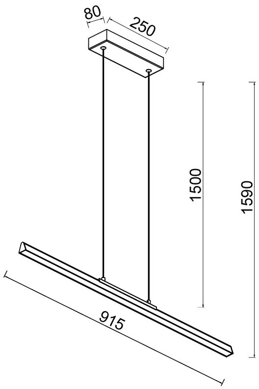 Lustra LED suspendata design modern liniar LINEAL alb MA-8956