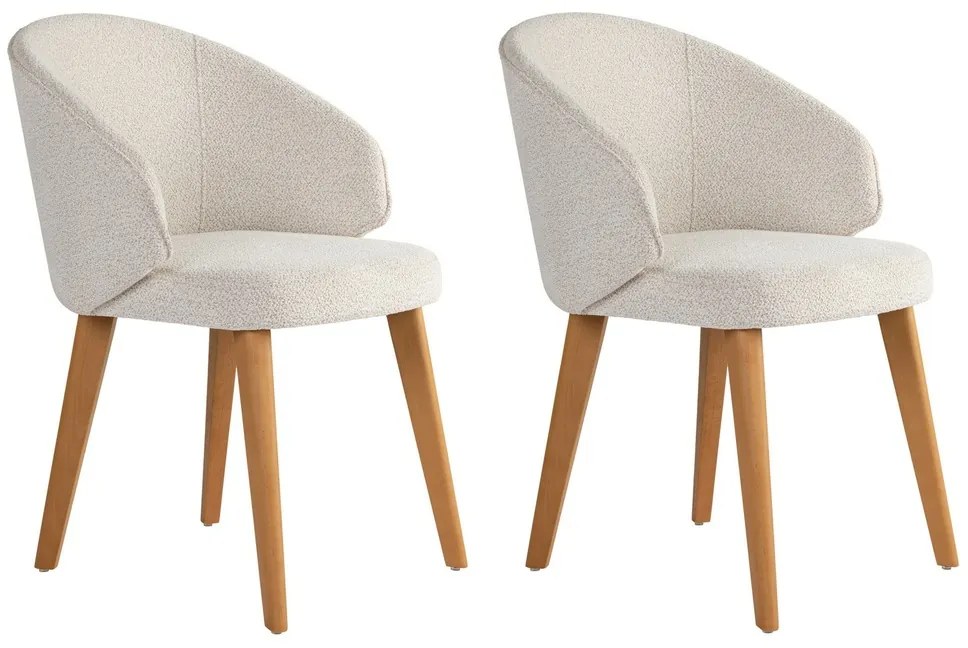 Set de scaune de sufragerie Bentley White and DarkOak, 2 buc.