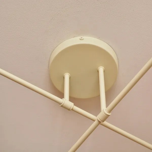 Plafonieră aplicată MOON 4xE27/15W/230V crem