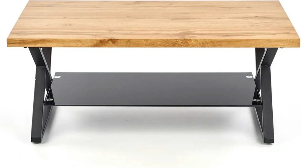 Masuta cafea XENA, negru/stejar natural, 110x60x45 cm