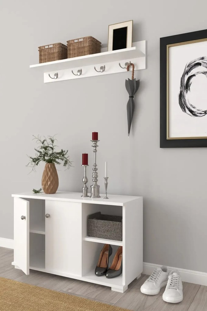 Pantofar hol Rody ,culoare alb, 90 cm