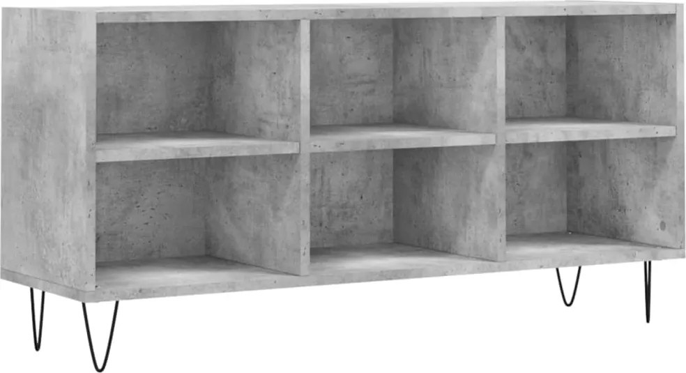 vidaXL Comodă TV, gri beton, 103,5x30x50 cm, lemn compozit