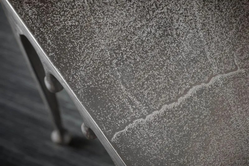 Masuta deosebita design picatura Liquid Line L 50cm, argintiu