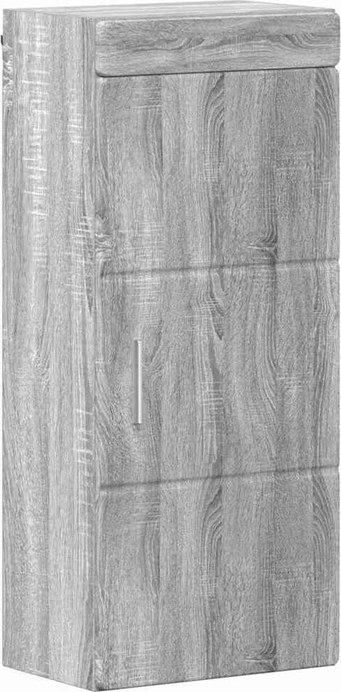 vidaXL Dulap de perete pentru baie TULUM Gri Sonoma 37 x 24,5 x 86 cm
