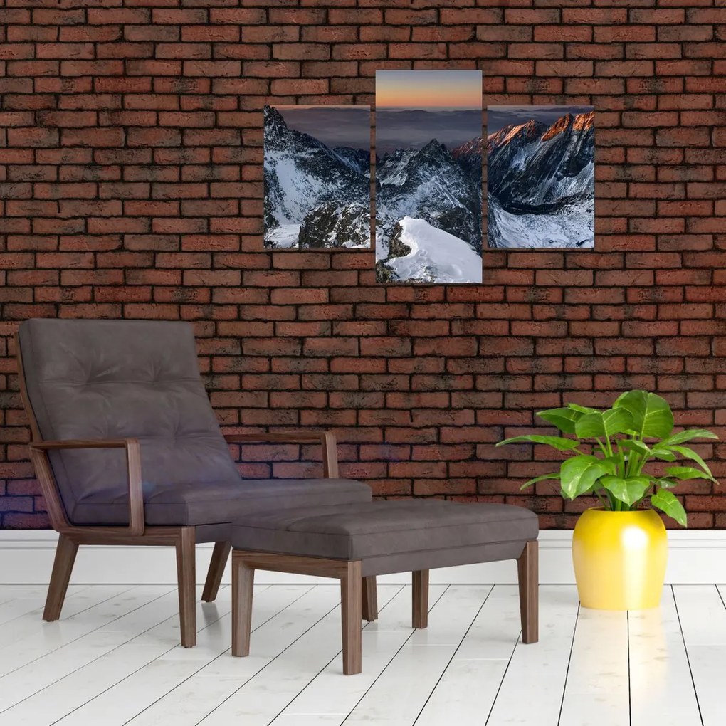 Tablou - Răsărit de soare în munți (90x60 cm)