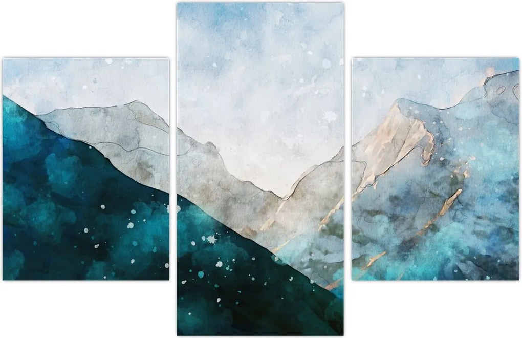 Tablou - Munte desenat (90x60 cm)