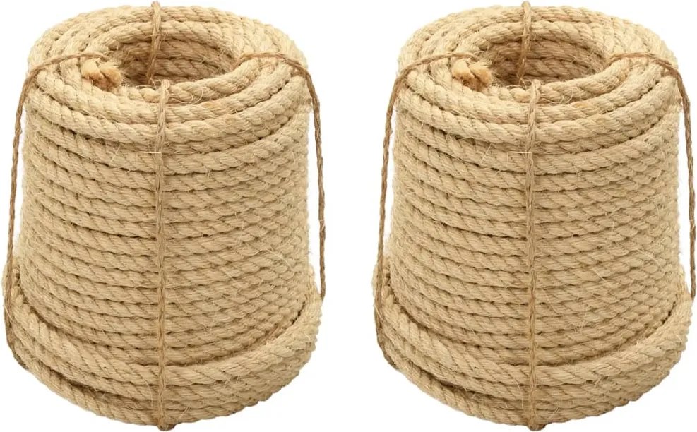 vidaXL Frânghii de sisal, 2 buc., 12 mm, 250 m