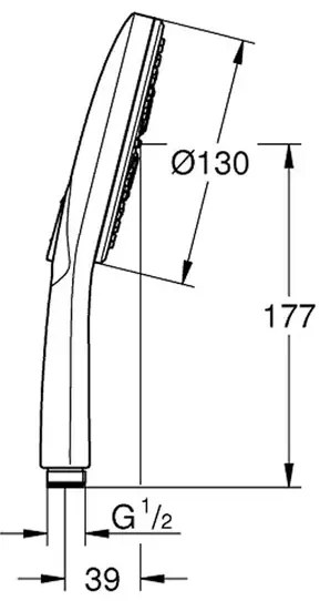 Para de dus Grohe Rainshower SmartActive 3 functii antracit lucios Hard Graphite