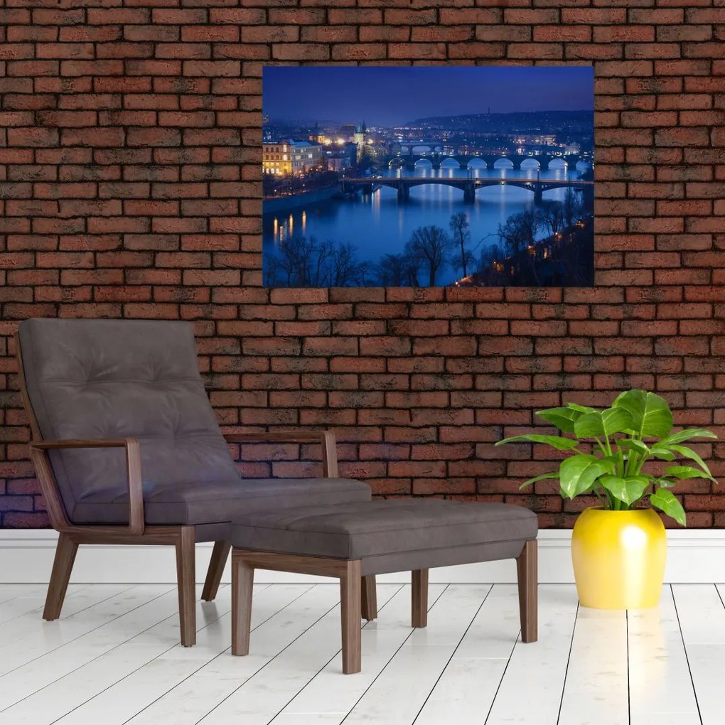 Tablou cu podurile din Praga (90x60 cm)