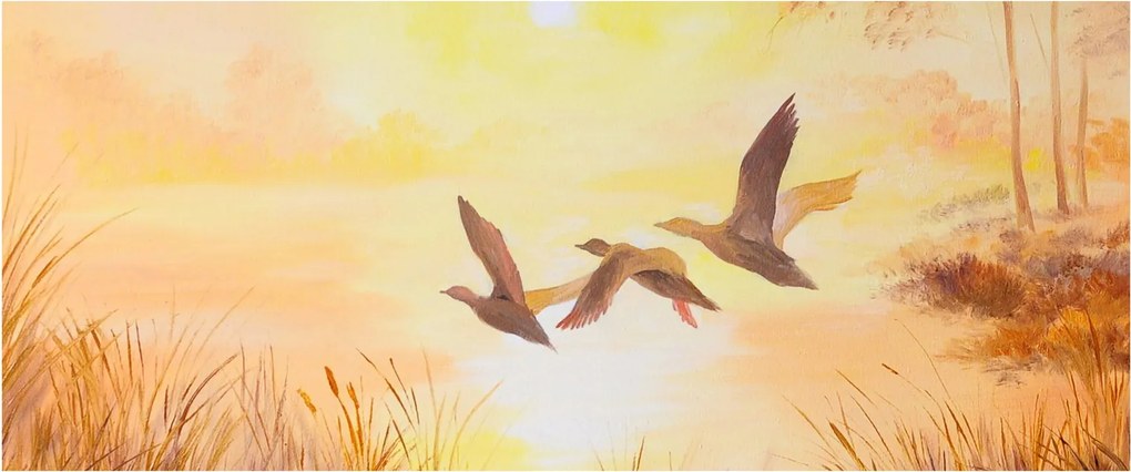 Tablou - Macarale la apus de soare (120x50 cm)