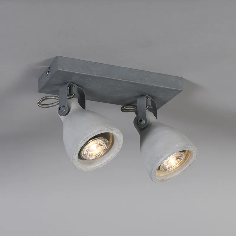 Spotlight industrial gri beton 2 lumini - Creto