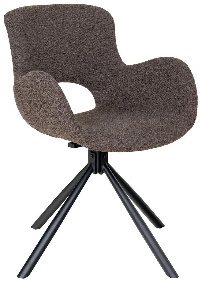 Set de scaune de sufragerie maro cu cotiere 2 buc. tapițat Amorim – House Nordic