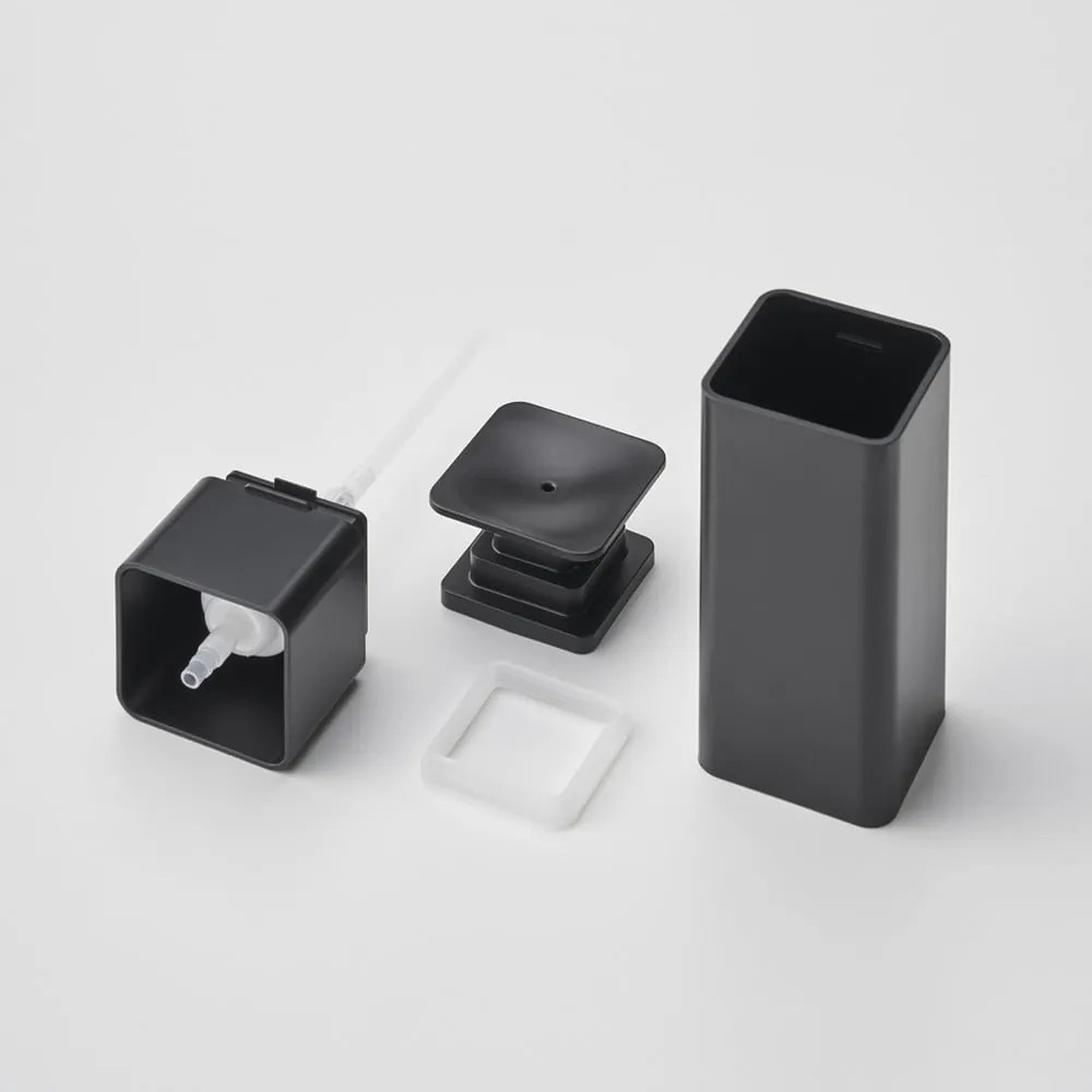 Dozator / dispenser detergent de vase Yamazaki Tower, 250 ml, negru