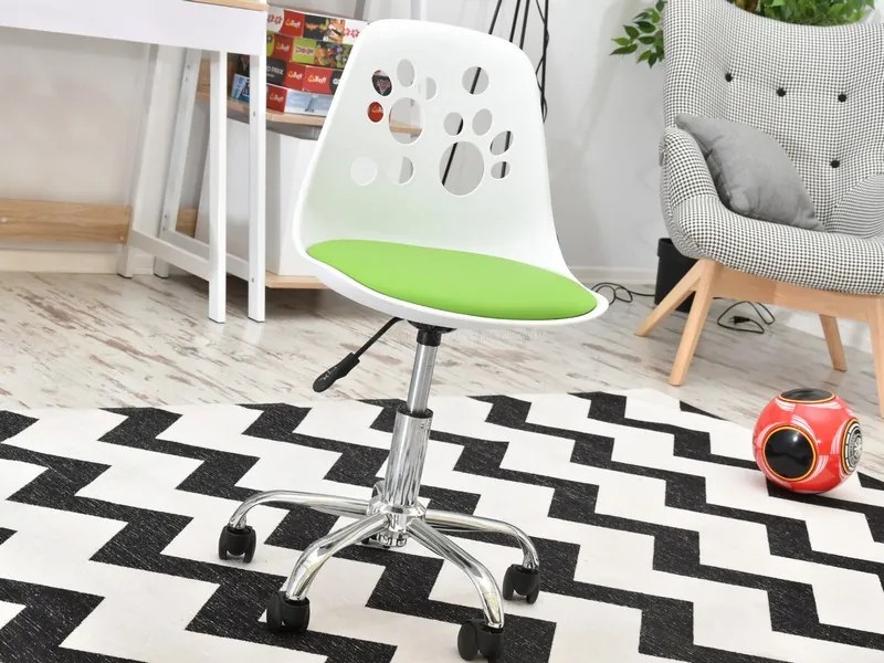 Scaun pentru copii Footy (verde + crom). 1109922