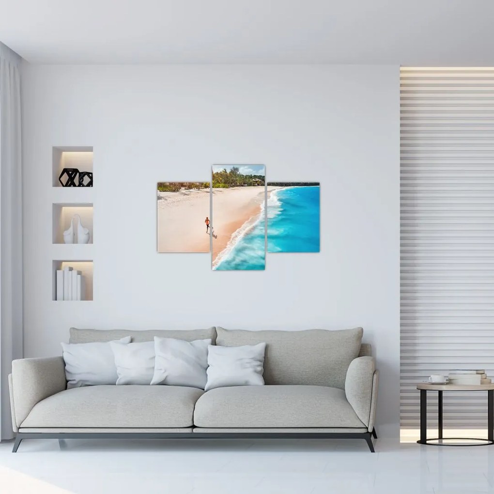 Tablou - Fuga pe plajă (90x60 cm)