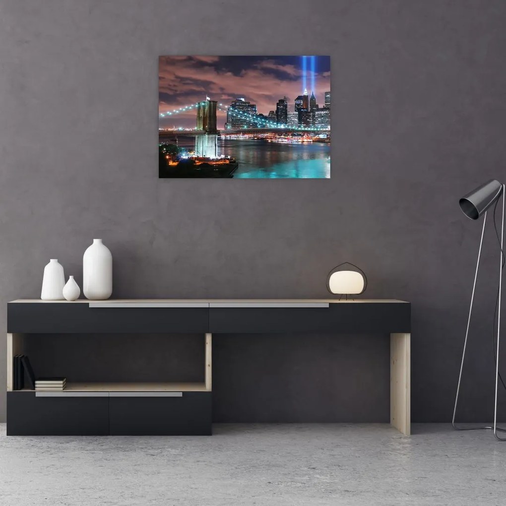 Tablou pe sticlă - New York, Manhattan (70x50 cm)